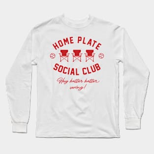 Home Plate Social Club Hey Batter Batter Swing Baseball Long Sleeve T-Shirt